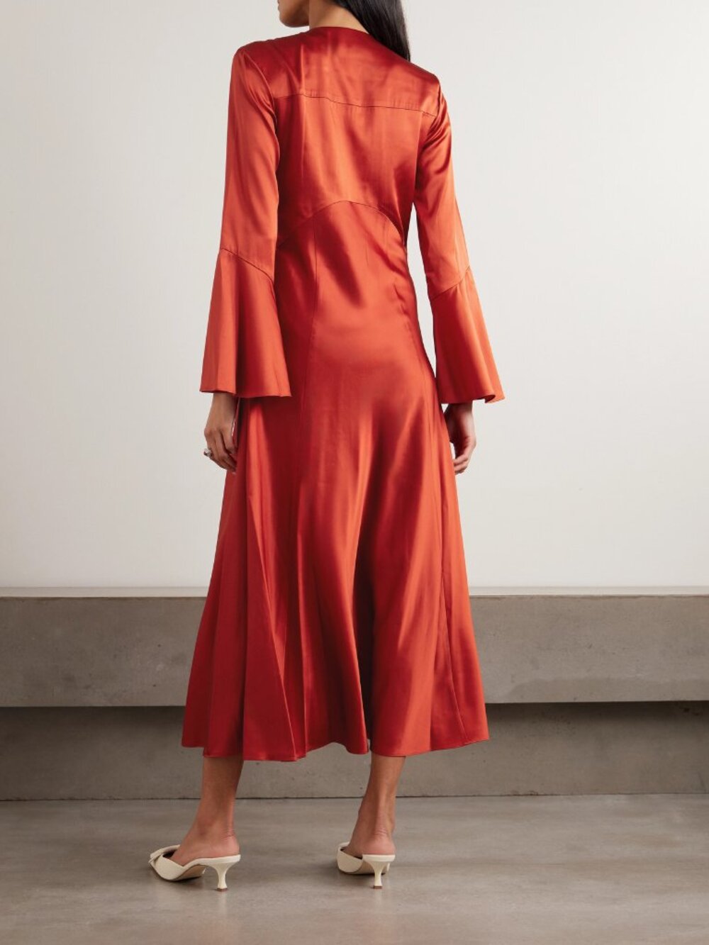 NWT Veronica Beard "Ezri" Satin Dress in Red, size 6 - Picture 13 of 13